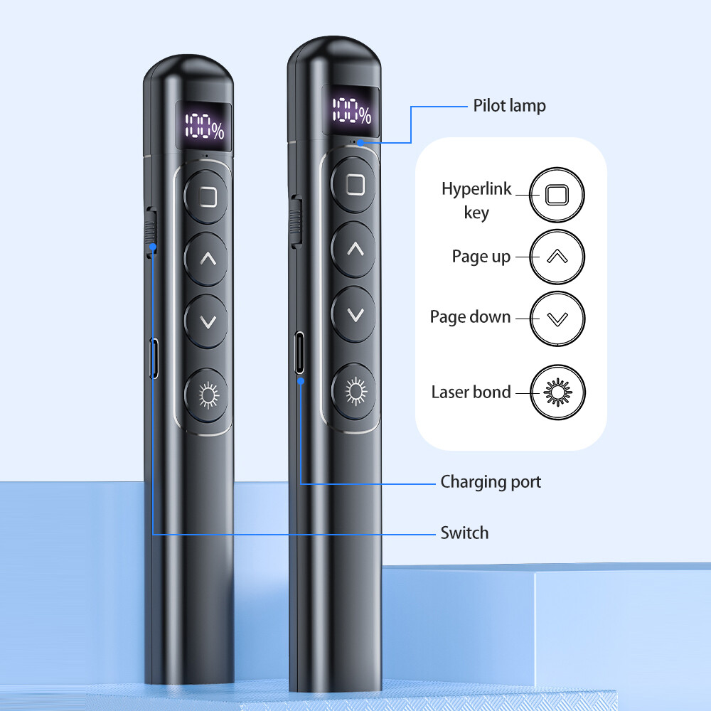 Laser Presentation Pointer 2.4G Wireless Demonstration Remote Control Pen O8F9