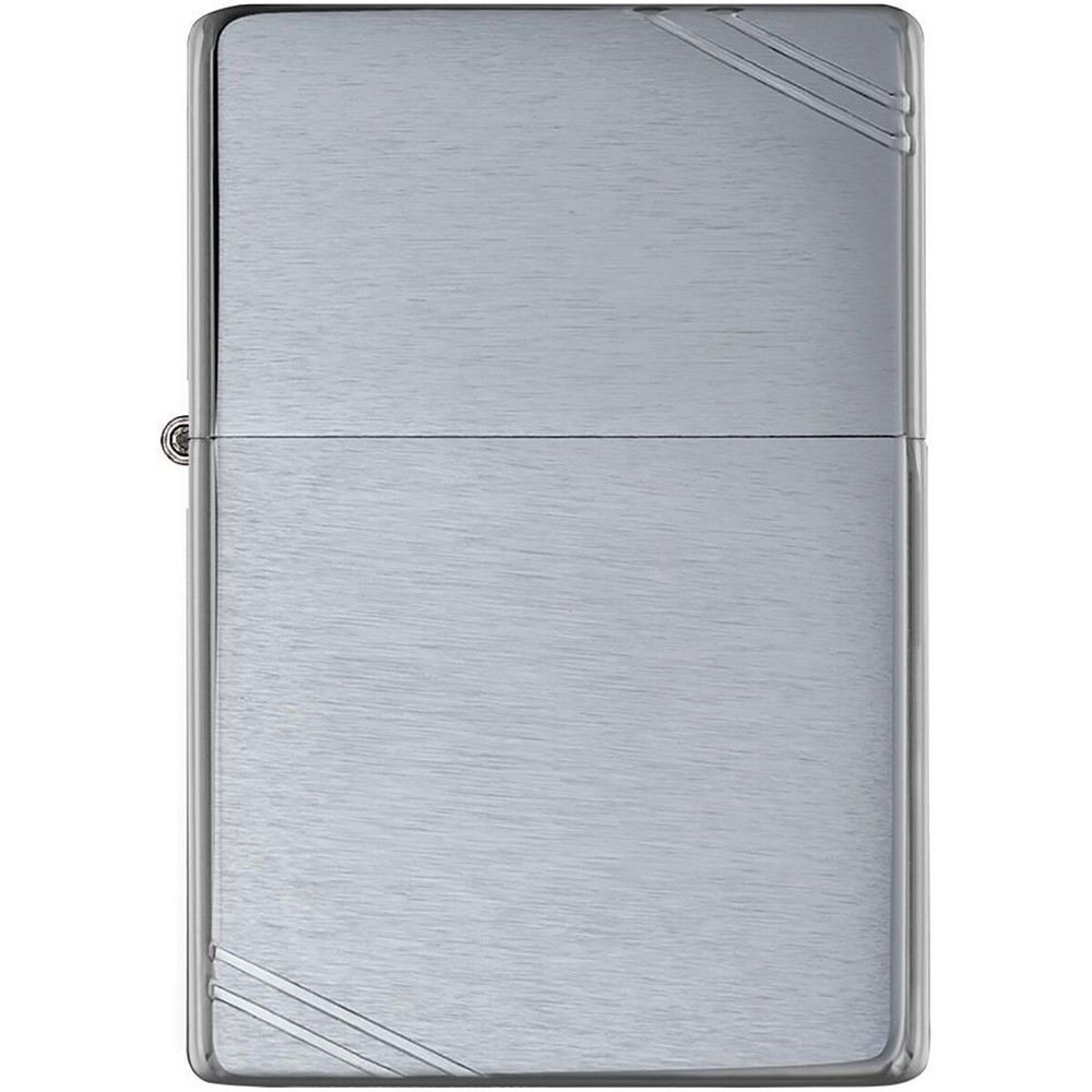 Zippo Vintage Brushed Chrome with Slashes Pocket Lighter
