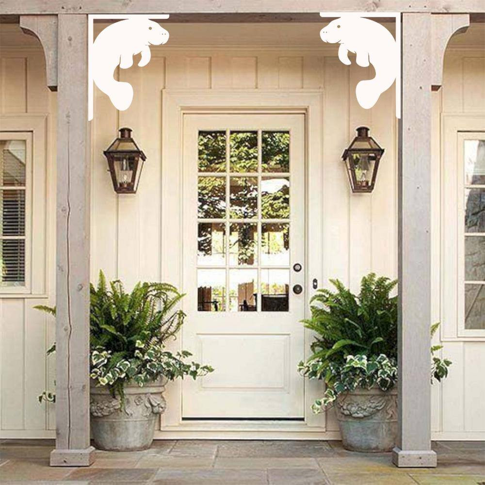 16 In. Paintable PVC Decorative Manatee Mailbox or Porch Bracket