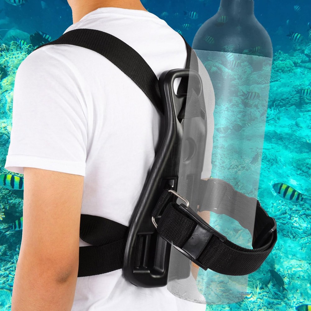Scuba Tank Holder, Dive Tank Backpack Adjustable Tank Backpack Single Oxygen ...