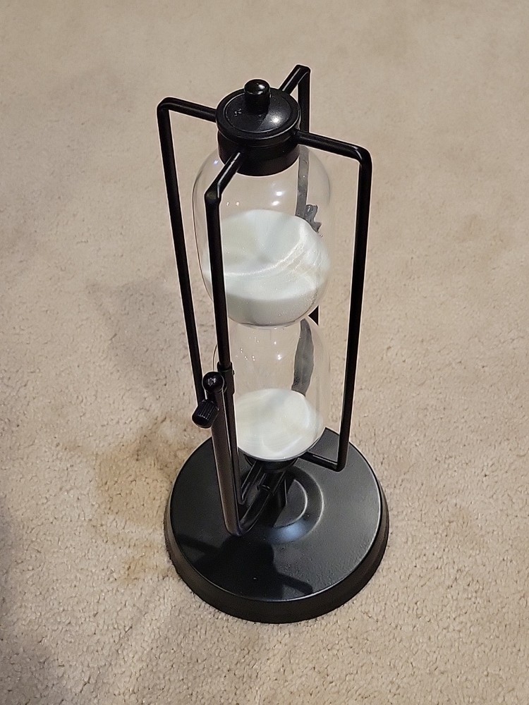 Wayfarer Black Decorative Sand Timer 14"