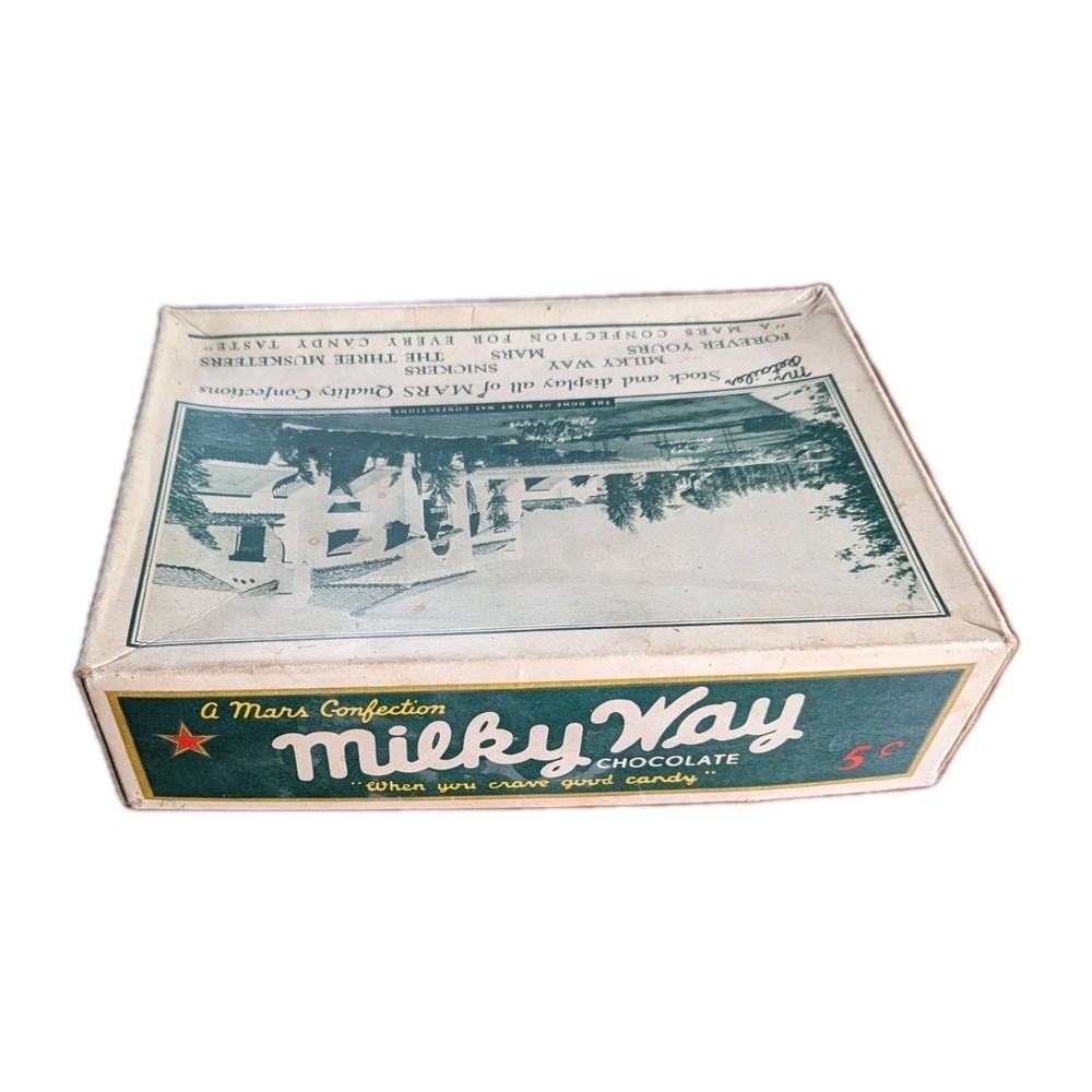 Vintage 1940's Milky Way Candy Box & Lid