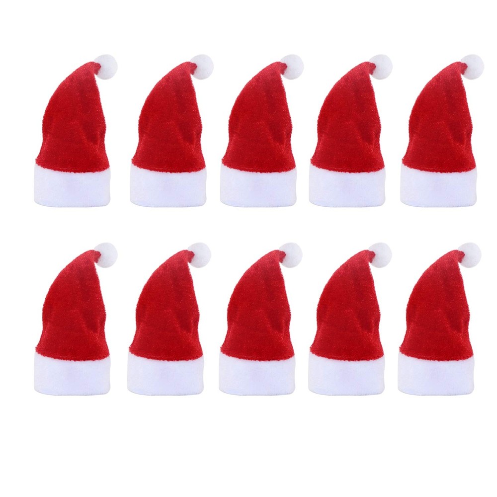 Mini Santa Hat 10Pcs Tiny Santa Hats for Crafts Christmas Decor