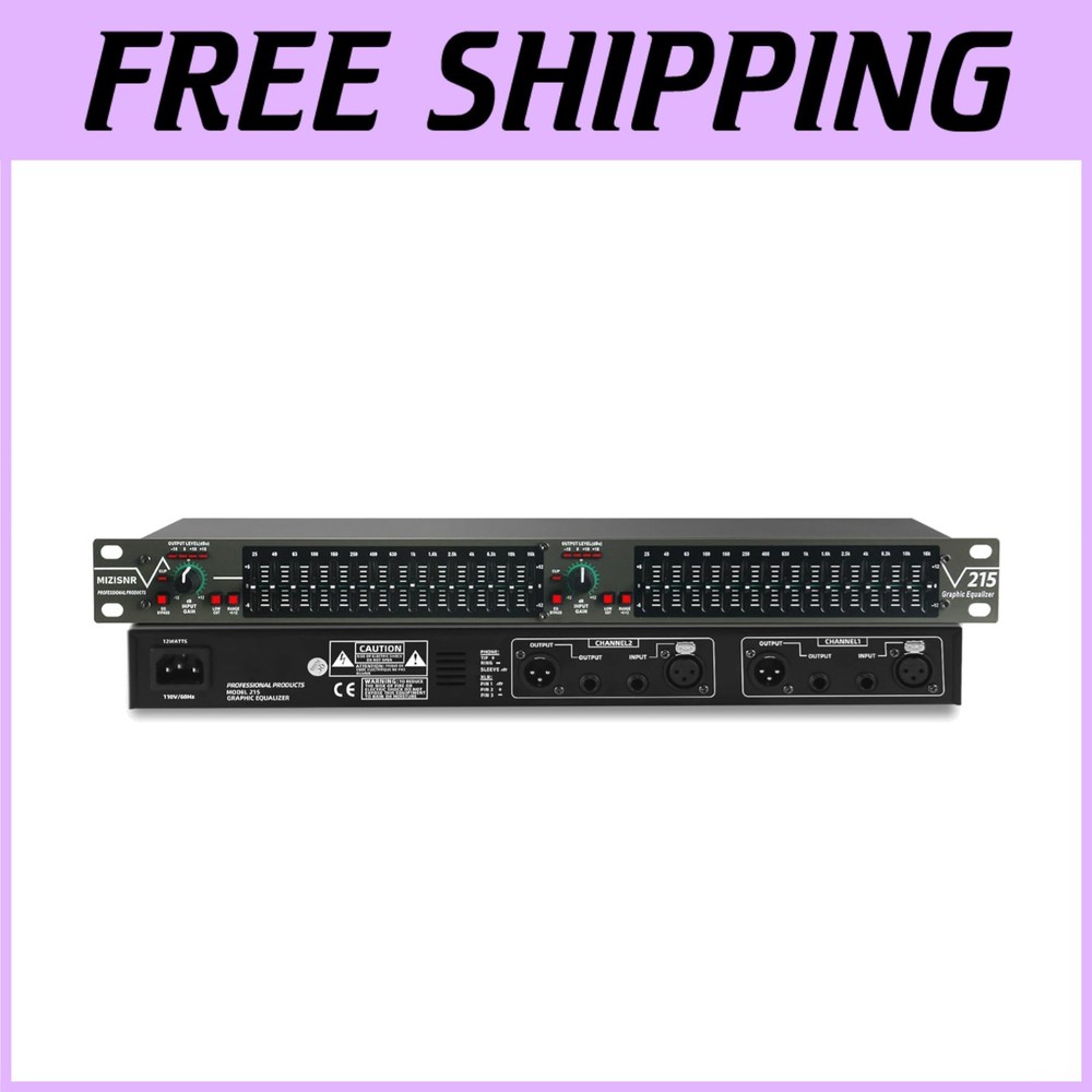 Professional DJ Stereo Graphic Equalizer, 15-Band EQ-