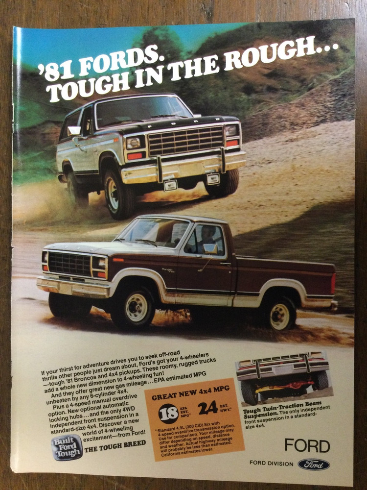 Misc 6323 Advertisement 1981 Ford Ranger Pickup 4x4