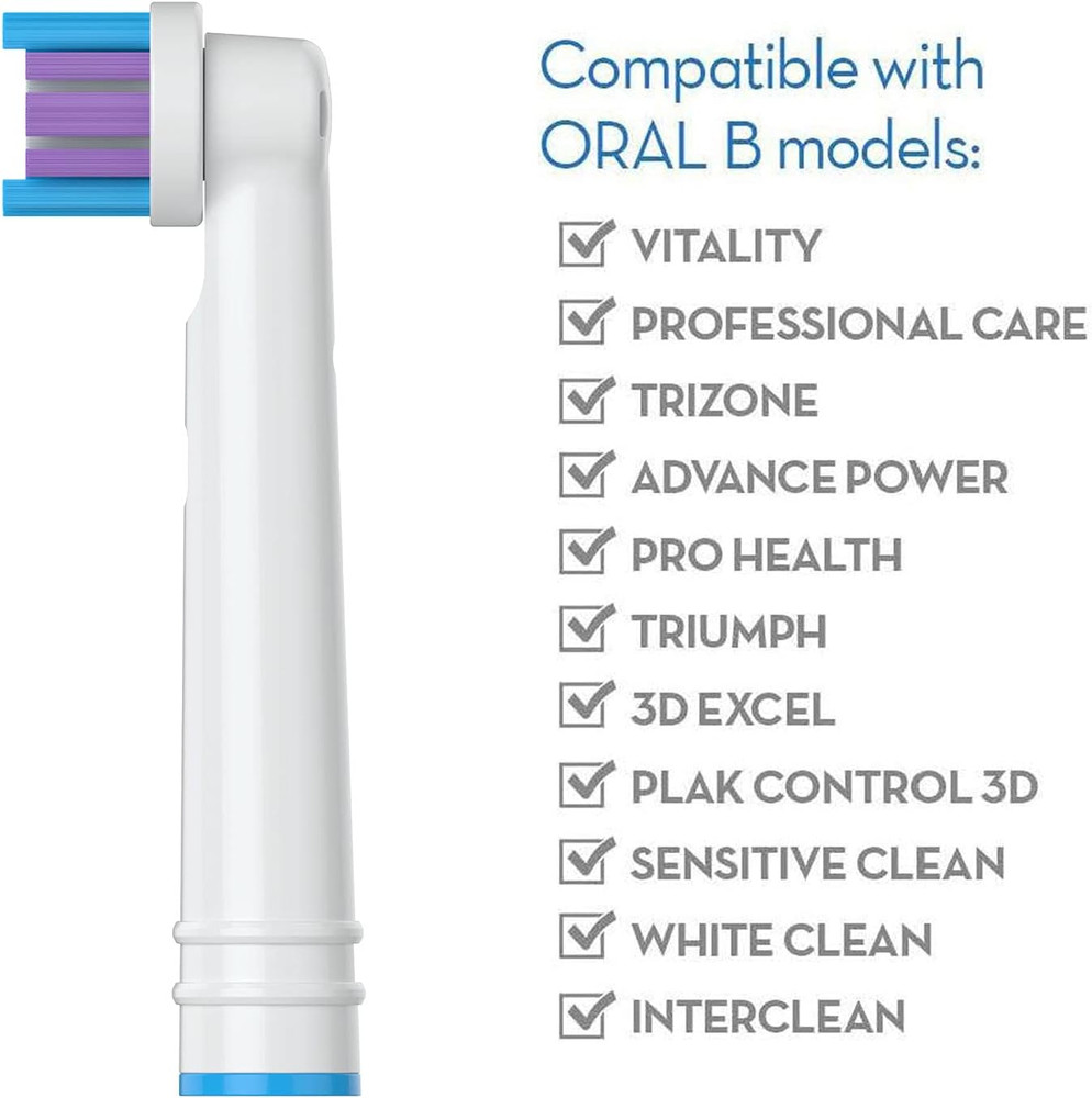 Replacement Toothbrush Heads for Oral-B, 4 Pack Replacement Heads Compatible wit