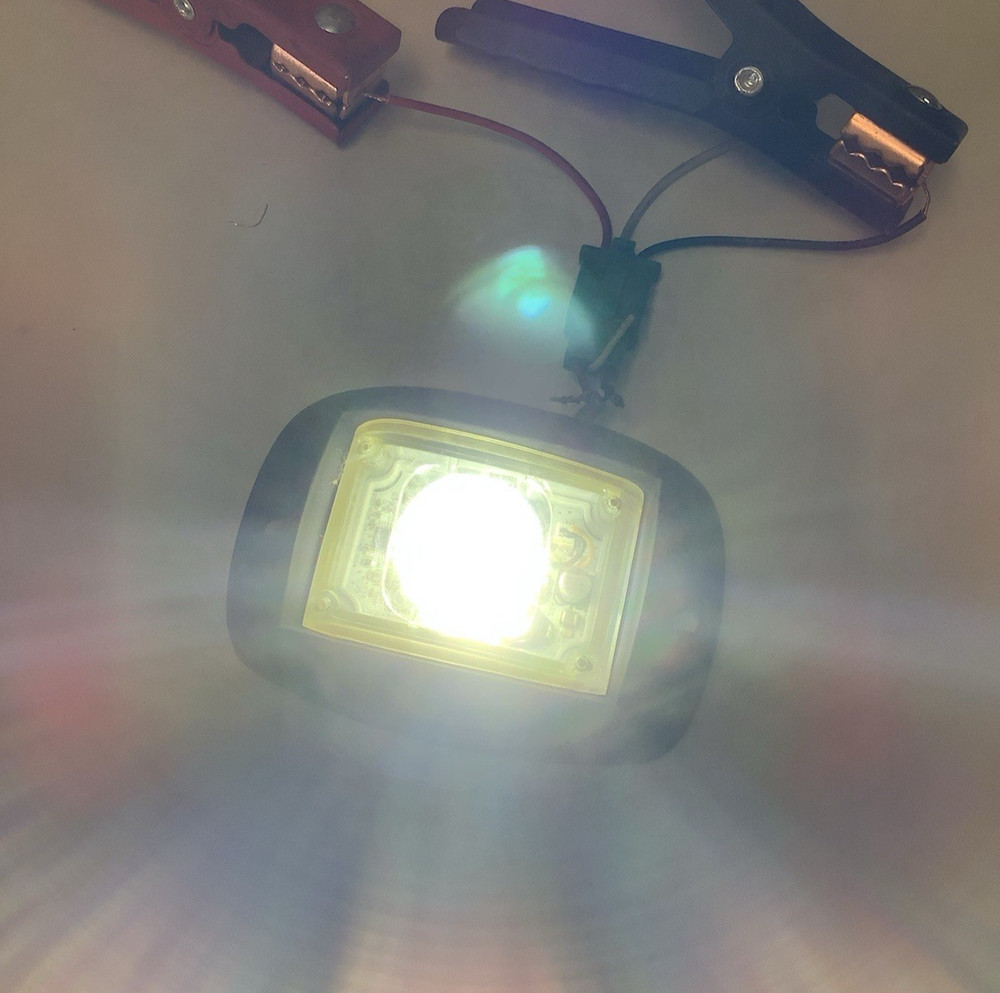 White Mount Surface LED Grill Strobe Light