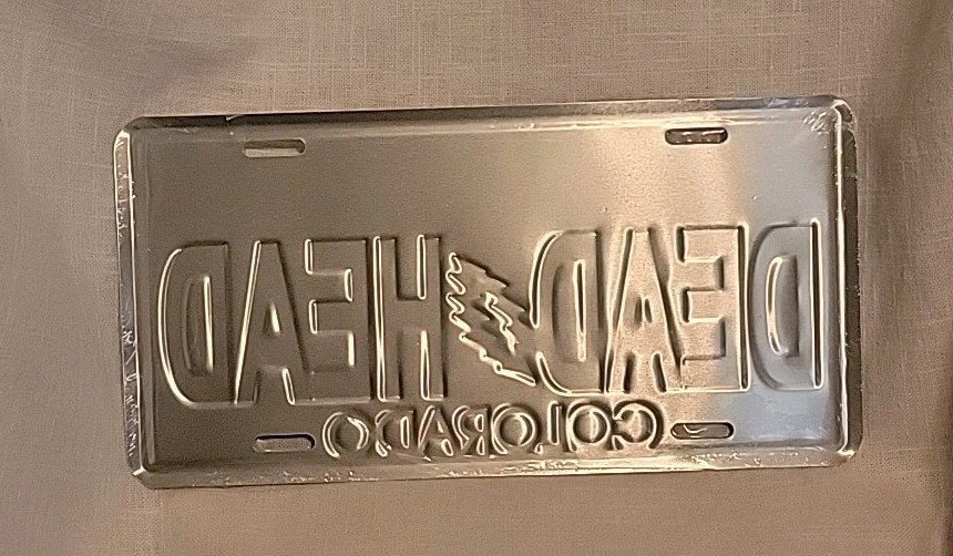 GRATEFUL DEAD LICENSE PLATE- COLORADO DEAD HEAD