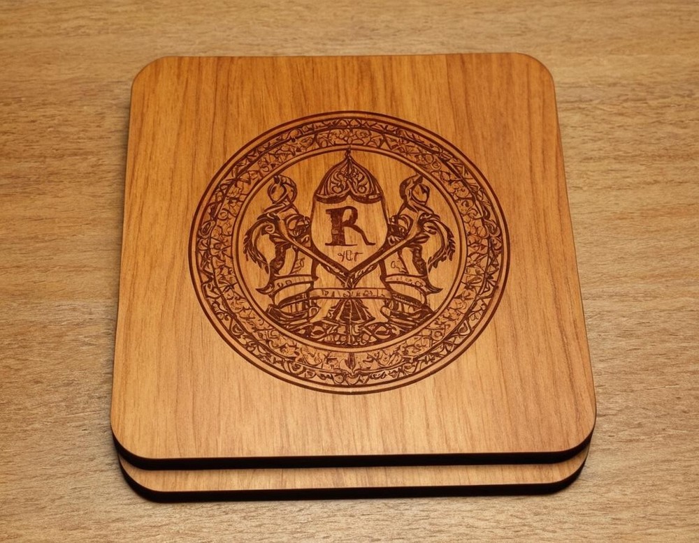 Personalized Laser Engraved Wooden Coasters