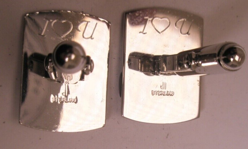 MVA Monogram STERLING SILVER Initial Letter Vintage Cuff Links