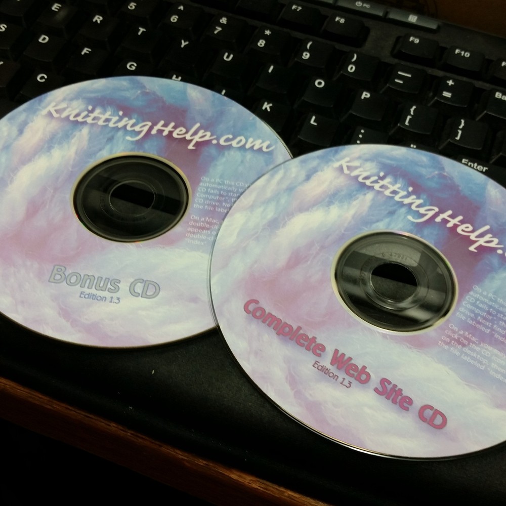 KnittingHelp.com Web Site CD Knitting Help  MAC PC software projects videos