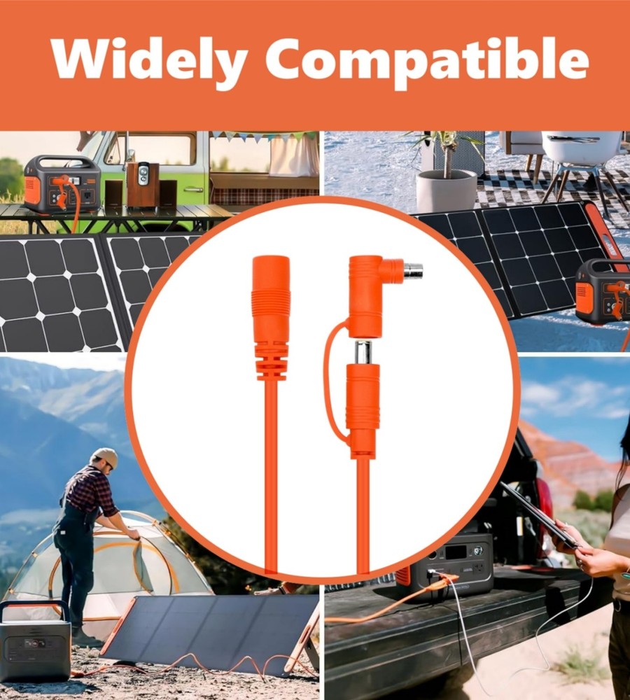 Solar Panel Extension Cable for Jackery, Gz Yeti, Aker Portable Power Station