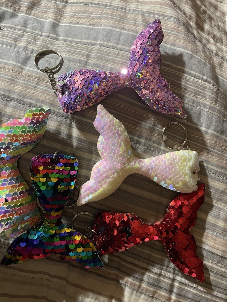 one Sequin Mermaid Tail Keychain