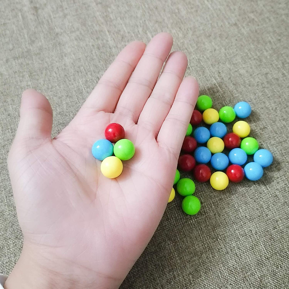 48Pcs Game Replacement Marbles Balls Compatible with Hungry Hungry Hippos（4 Colo