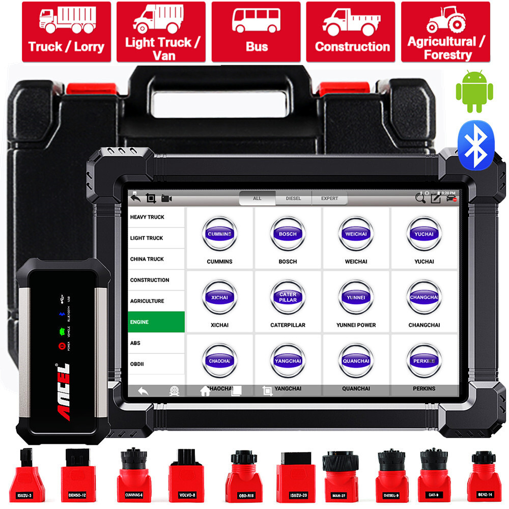 ANCEL X7HD Heavy Duty Truck Diagnostic Scanner Scan Tool OBD2 Coding Progrmming