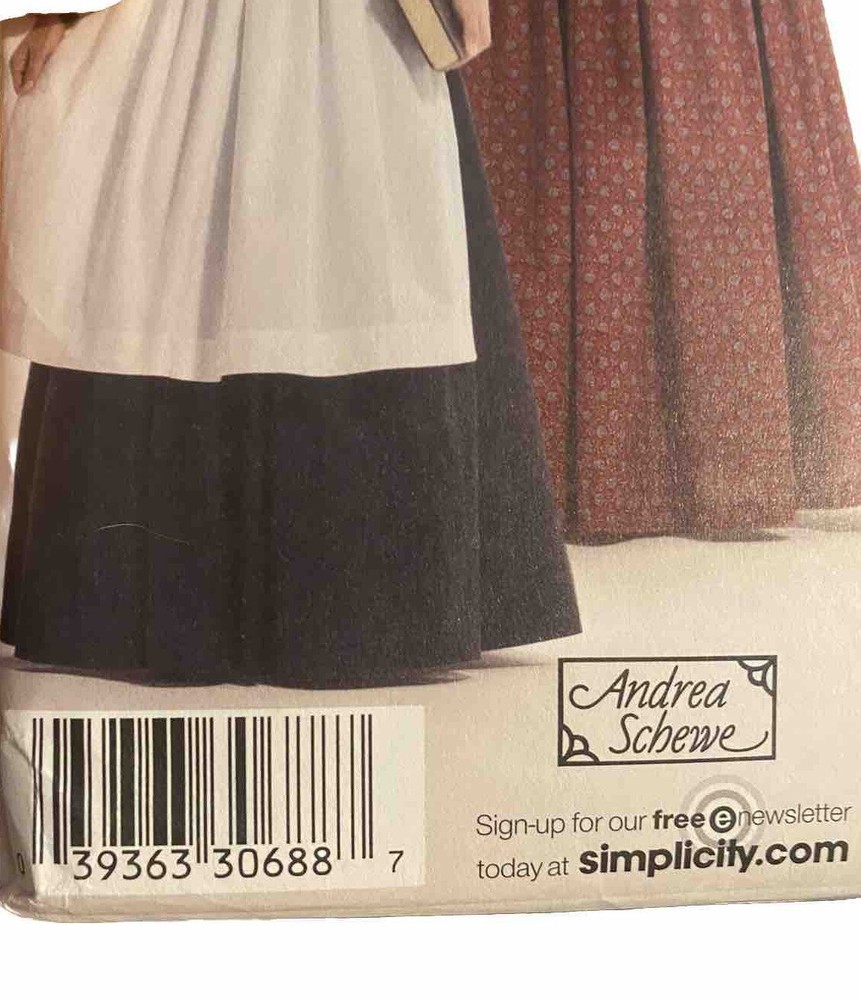 SIMPLICITY PATTERN COSTUMES PILGRIM Prairie 6-12 UNCUT 3723