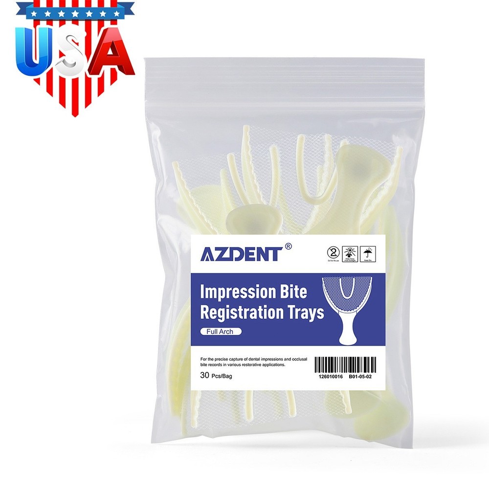 Disposable Dental Impression Triple Trays Registration Bite Trays Multi Size