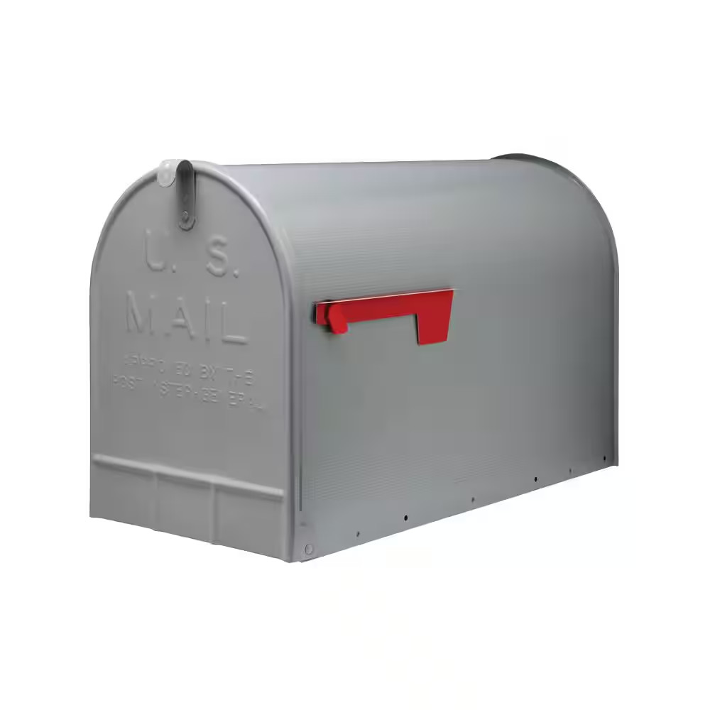 Heavy-Duty Extra Large Jumbo Post Mount Rural Mailbox Galvanized Steel Package