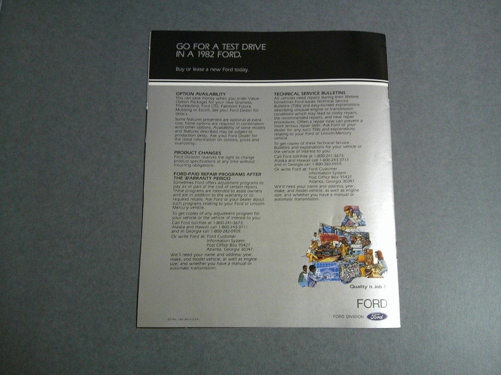 1982 Ford Sales Catalog