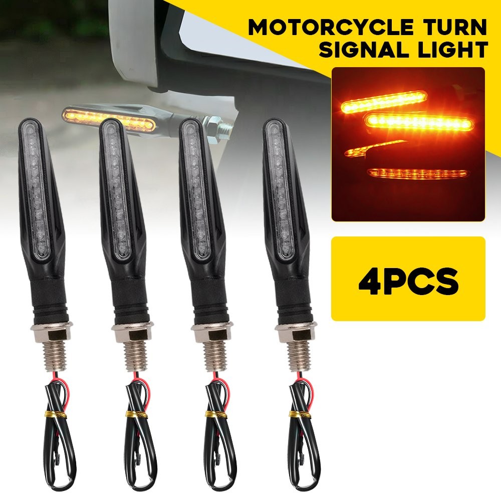 4PCS Motorcycle Led Turn Signal Indicator Blinker Amber Lights Universal Durable
