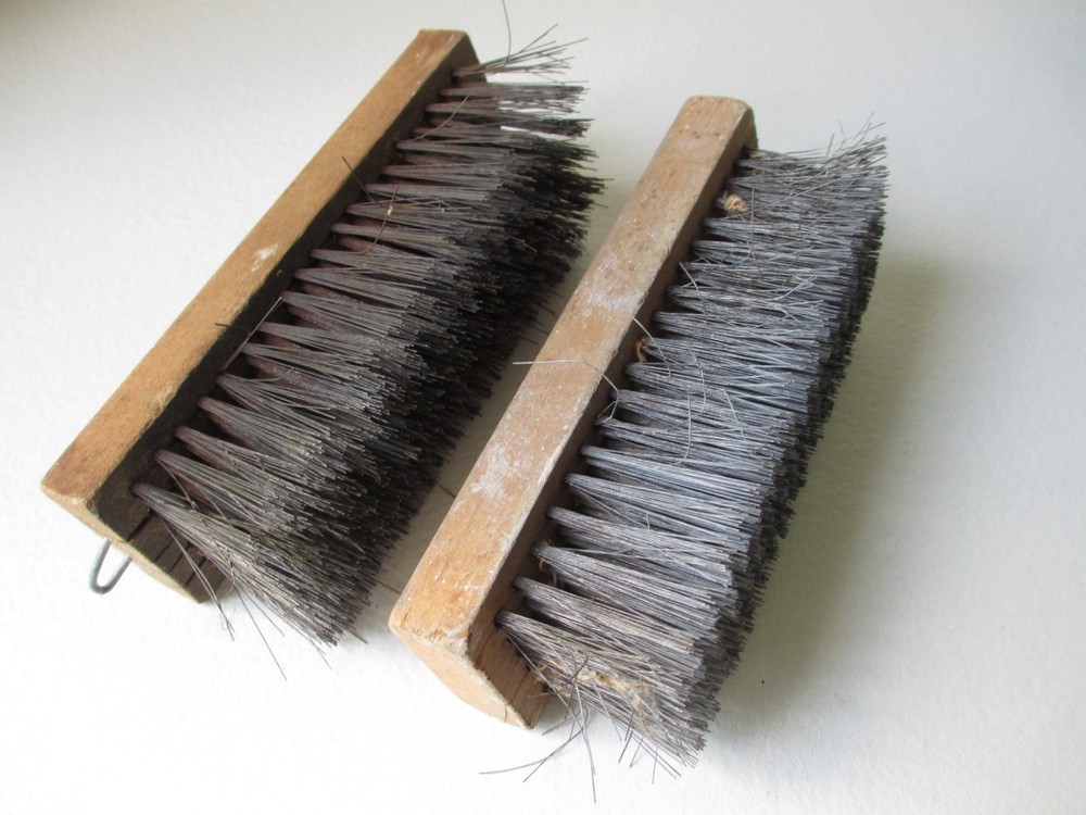 2 x Vintage USED Large Wire Brushes