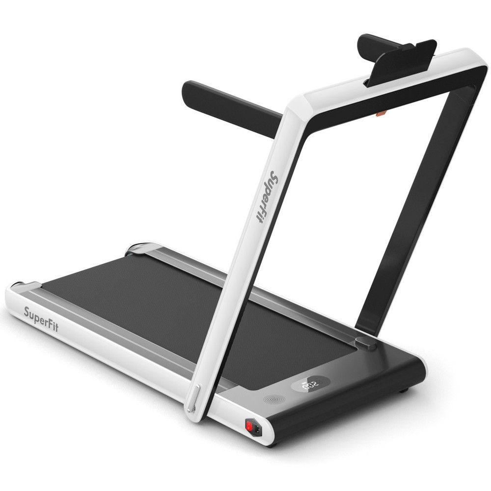 2.25HP 2 in 1 Folding Jogging Treadmill Machine Dual Display W/Speaker