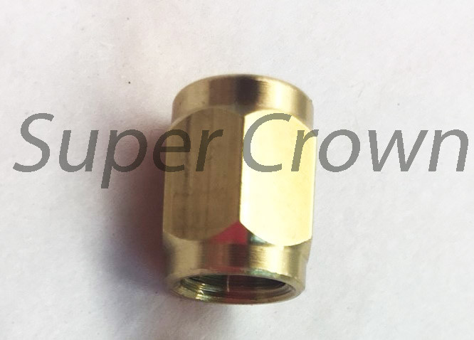 BRASS THREADED FEMALE COMPRESSION NUT TUBE FITTING 5/16-24 ACRON B1095 Bijur