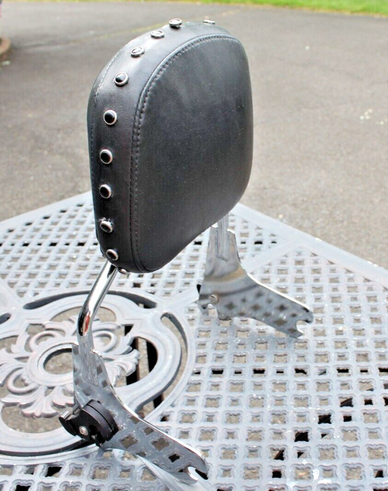 Harley Davidson Backrest Chrome Padded HD Embroidered