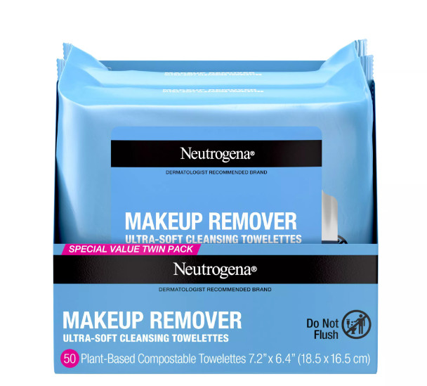 Neutrogena 50-Count Makeup Remover Cleansing Towelettes 2-Pack