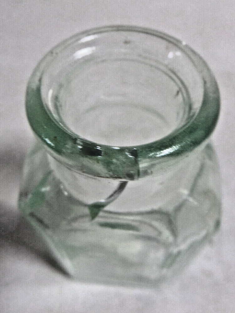 old bottle unmarked crack bottle antique EMPTY