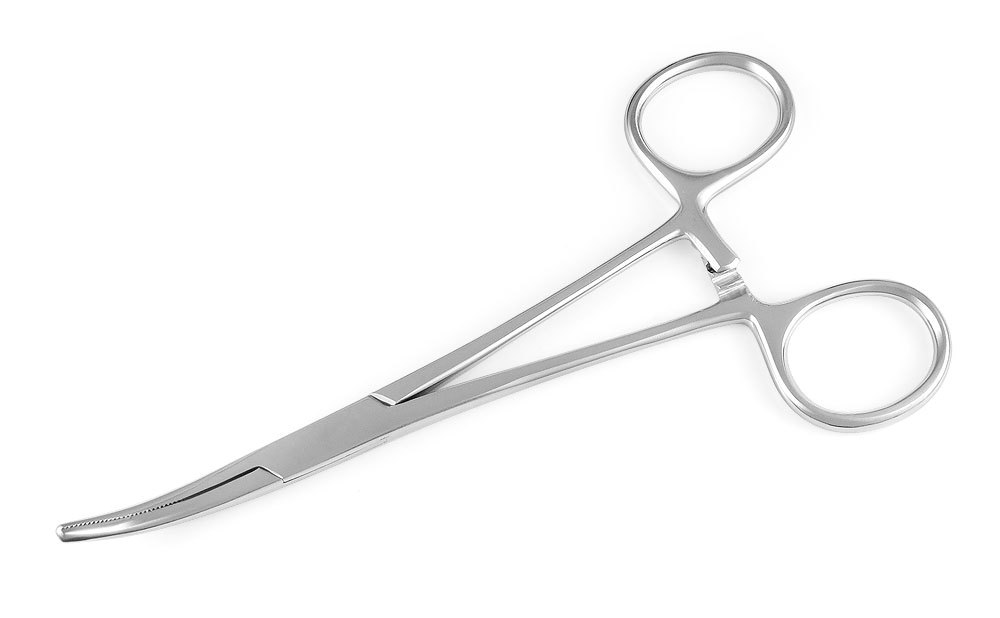 Curved Kelly Hemostat Forceps 5 1/2" piercing tool