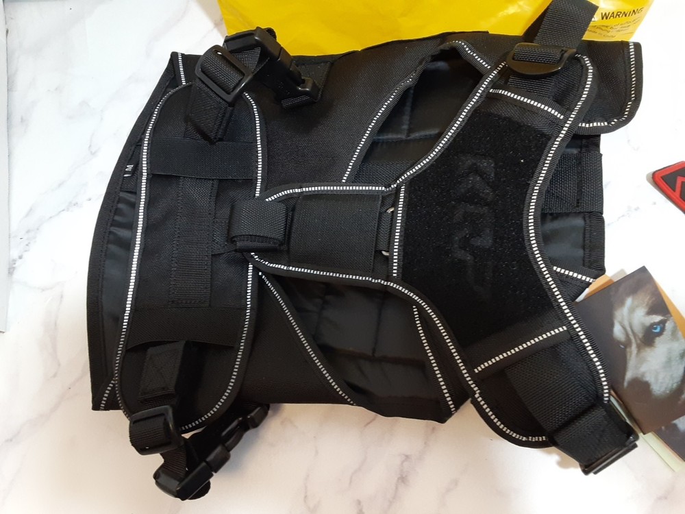 KQP Dog Harness Black Size Medium NWT