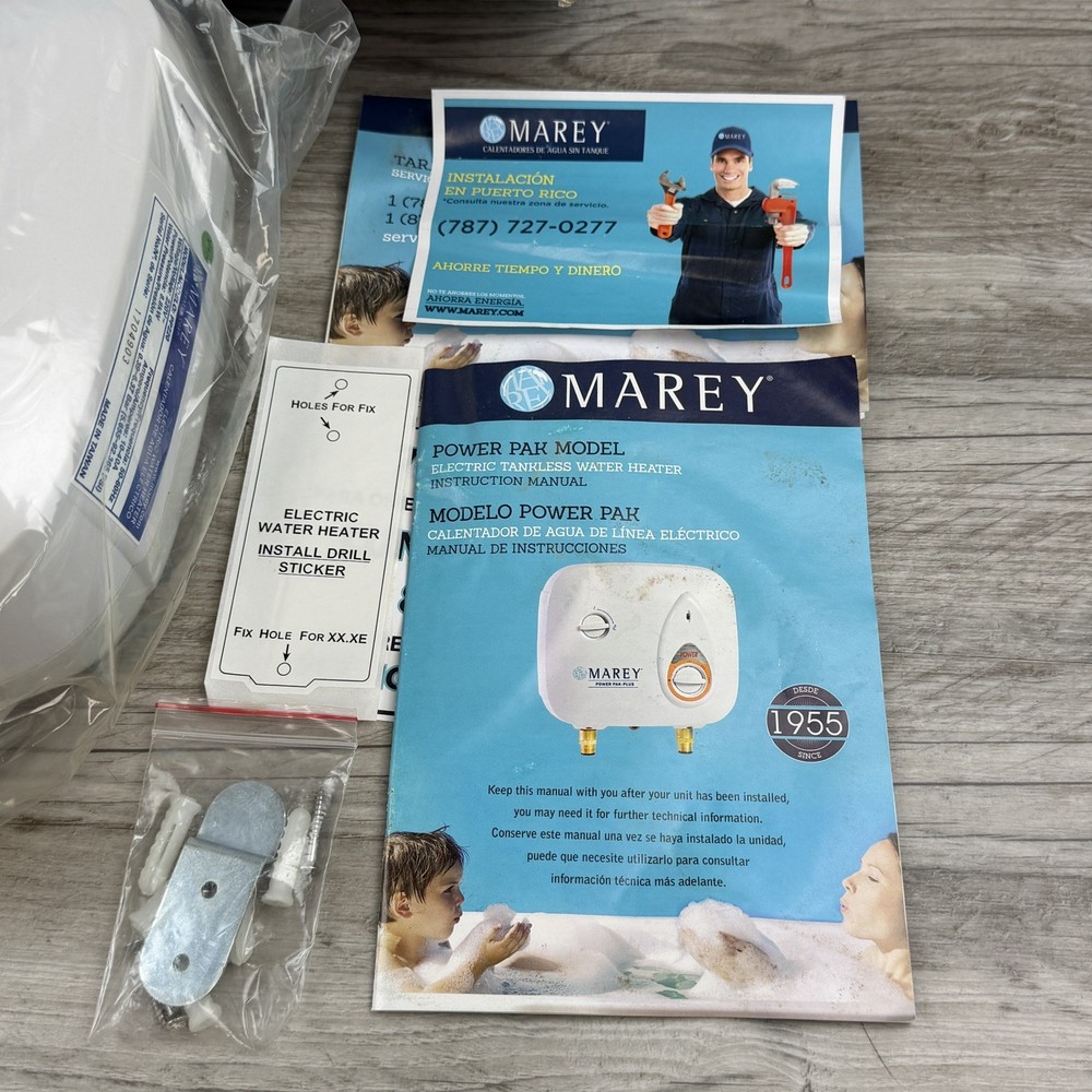 MAREY POWER PAK 220V 8.8KW Electric Indoor Tankless Water Heater 40ft Distance