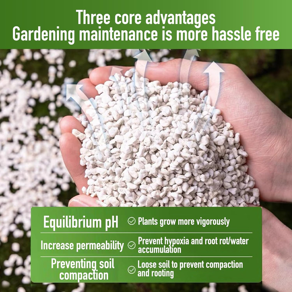 2QT Perlite for Plants Organic Perlite Horticultural Soil Amendment for Indoor &