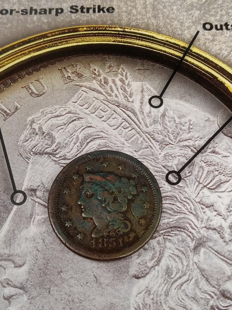 1851 Large Cent Penny - LIBERTY HEAD  VERY NICE  TP-5681