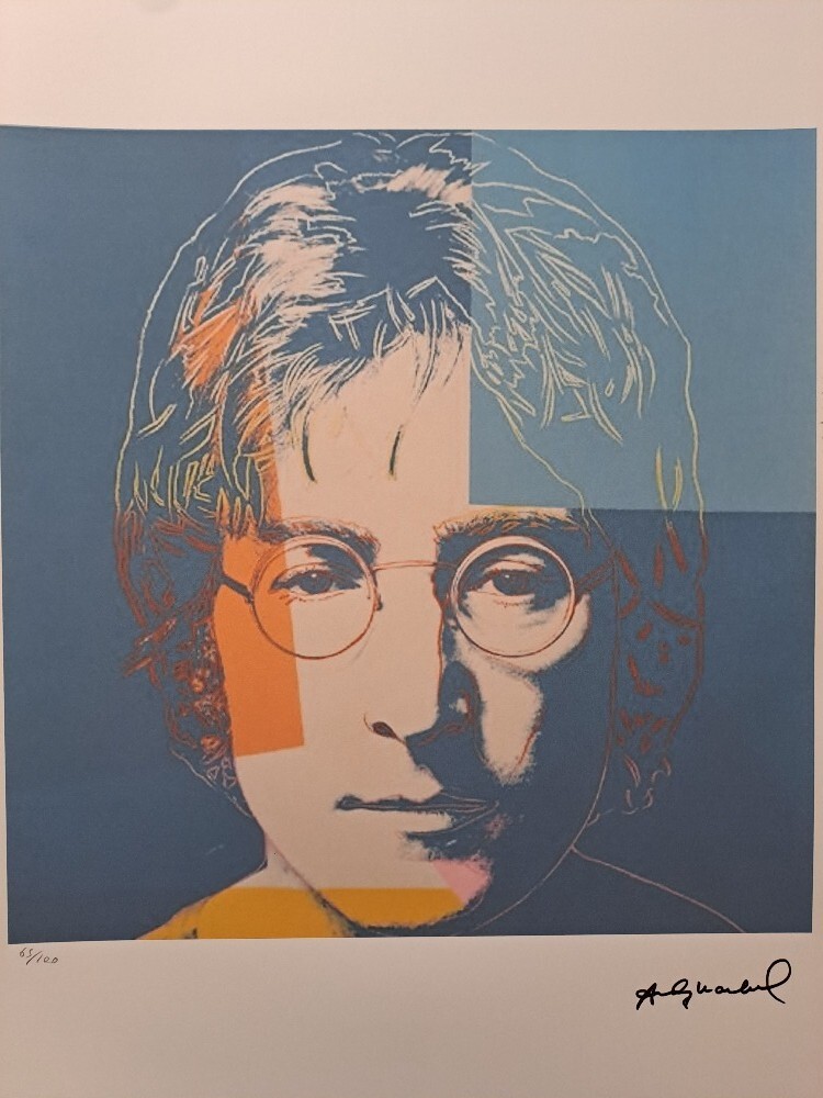 Andy Warhol Signed Lithograph - John Lennon - Certificate Leo Castelli