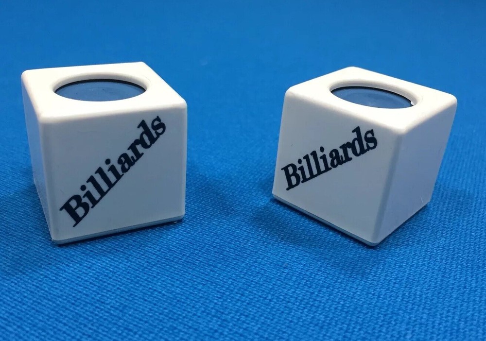 ( 2) Billiard Pool Cue Chalk Box Holder " Billiards “
