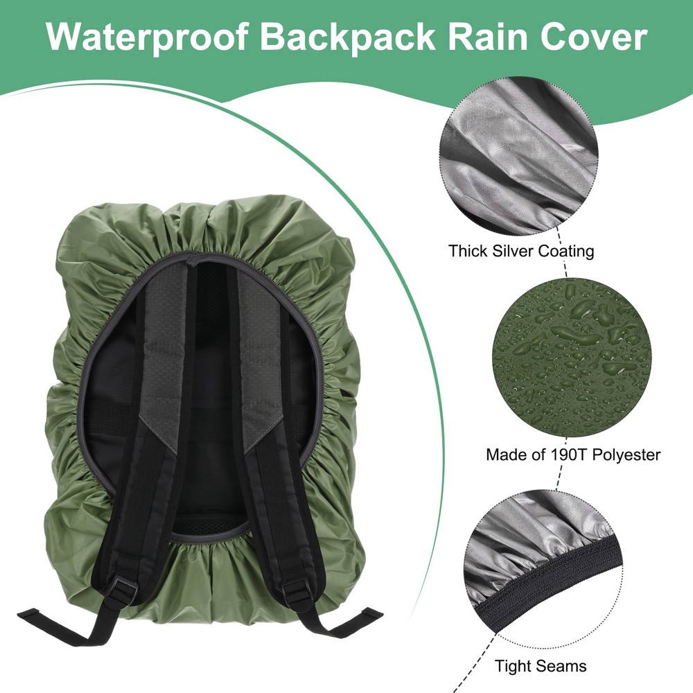 75L-85L Backpack Rain Cover with A Vertical Reflective Strap [Army Green]