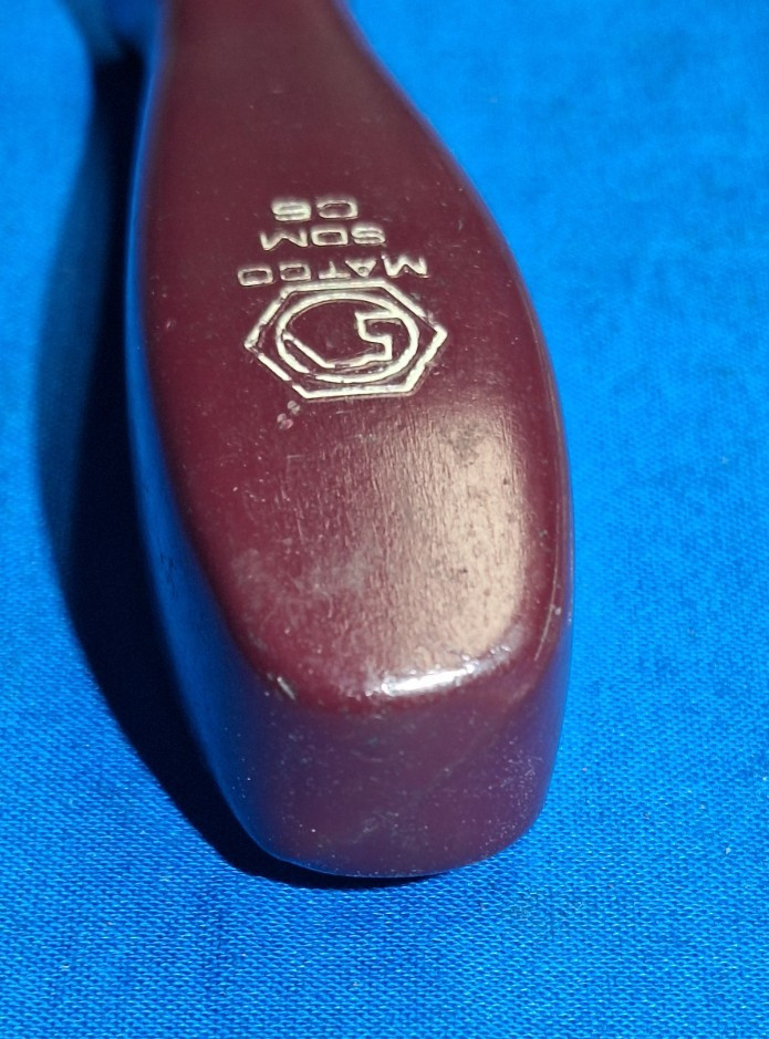 Vintage Maroon Handle Matco tools SDMC6 9-1/2" long 3/16" flat blade screwdriver