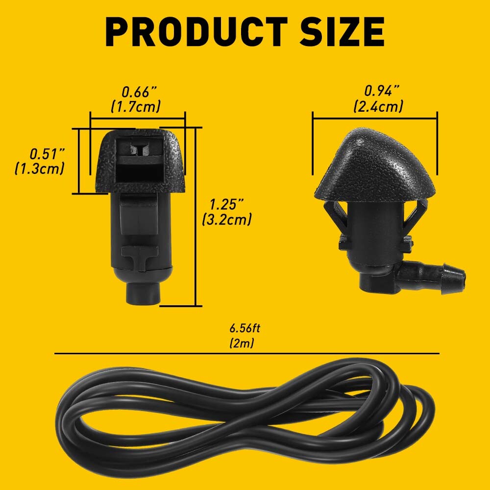 For Jeep Windshield Wiper Water Washer Spray Nozzle Jet
