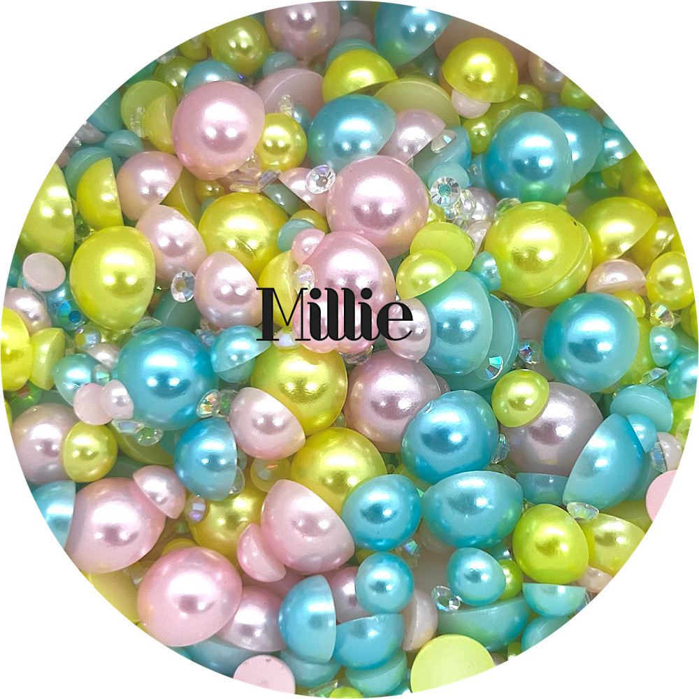 Flat Back Non-Hot Fix Pearls - Pastel Easter Mix