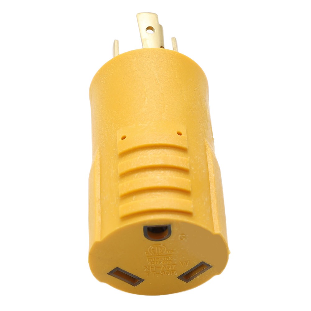 RV Trailer Generator Adapter 30 AMP 4-Prong L14-30P to TT-30R Plug Twist Lock