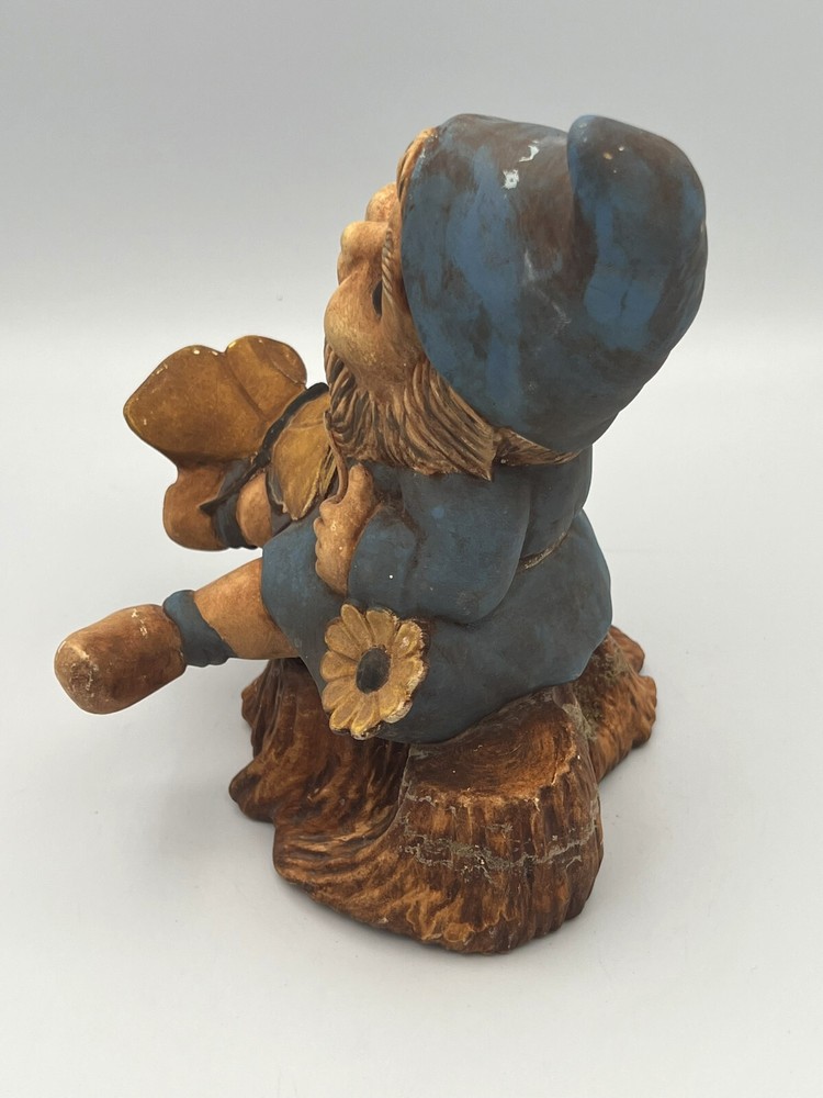 Vintage Atlantic Mold Ceramic Gnome Hand Painted Matte Finish