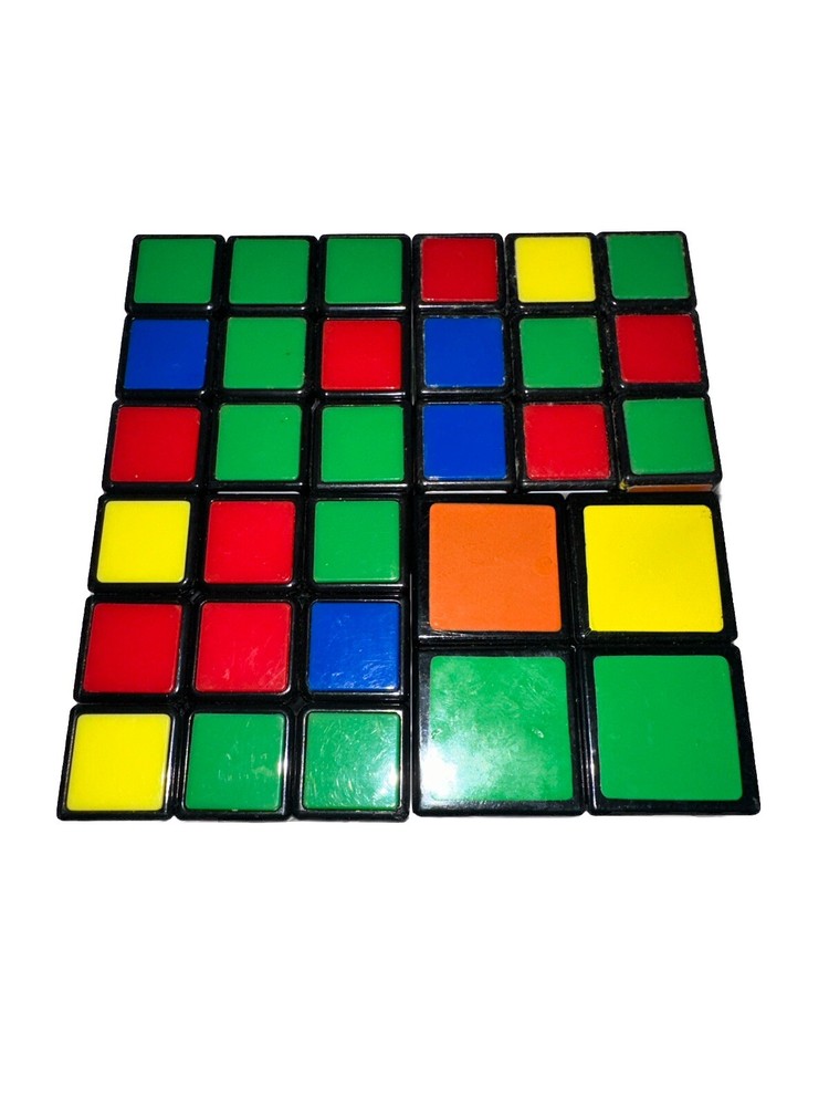 3 Original RUBIK'S CUBE - 2 1/4" square Rubik’s & 1 2 X 2 Cube 1E