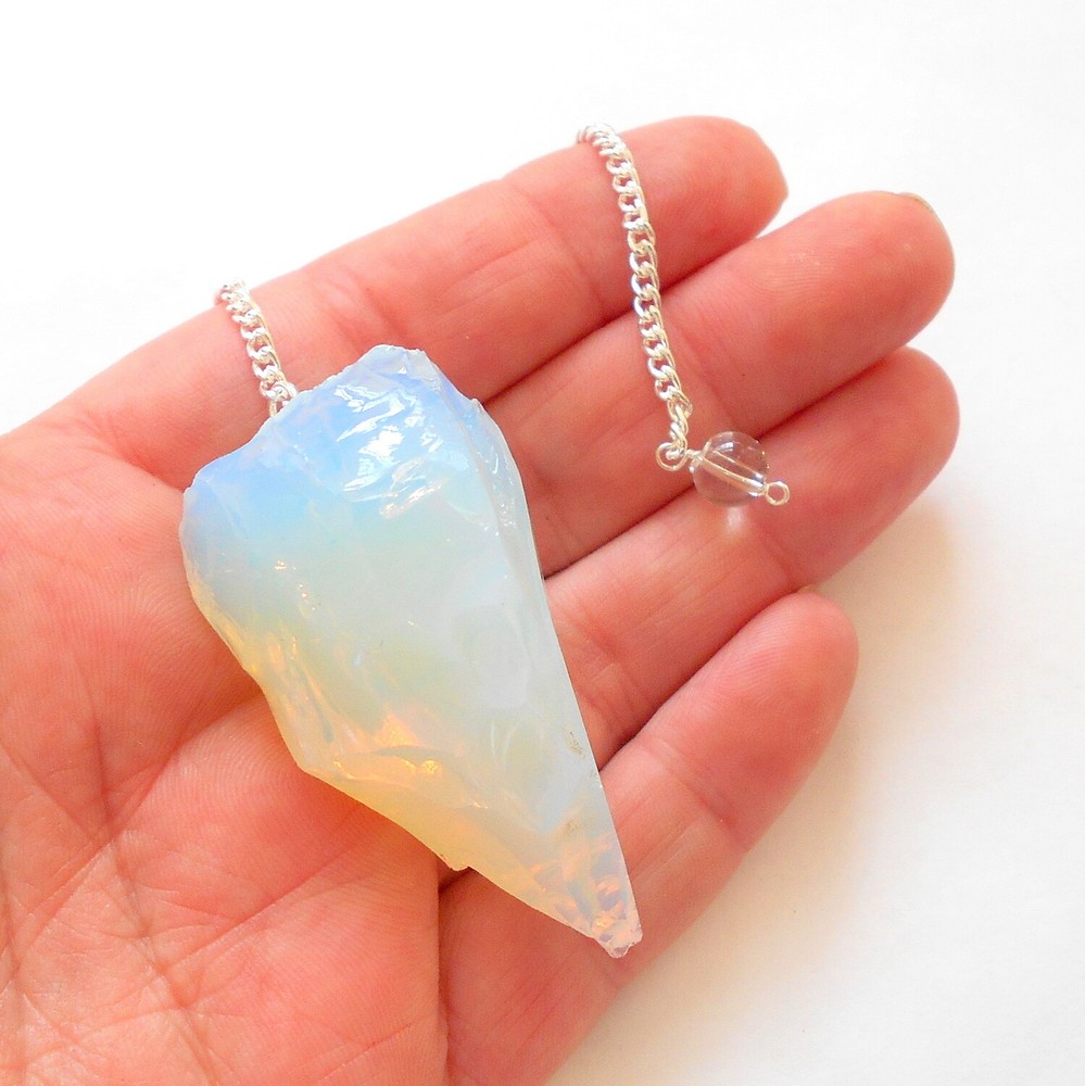 Raw Opalite Crystal Pendulum for Divination and Dowsing