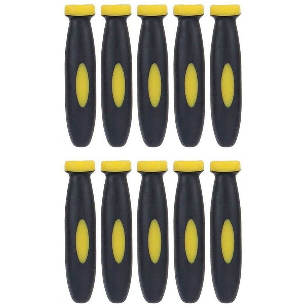 10Pcs Rubber File Handle 2.36Inch 3mm Hole Diameter Grip File Handle Replacement