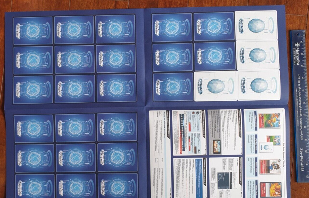 DIGIMON PREFORATED DEMO HALF-DECK SHEETS FOLDED DECK OR POSTER