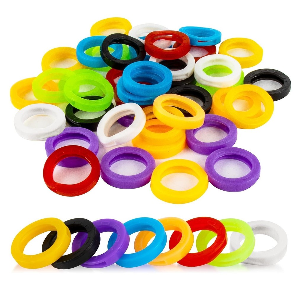 40 PCS Key Covers Caps - Sukh Identifiers small, Mixed
