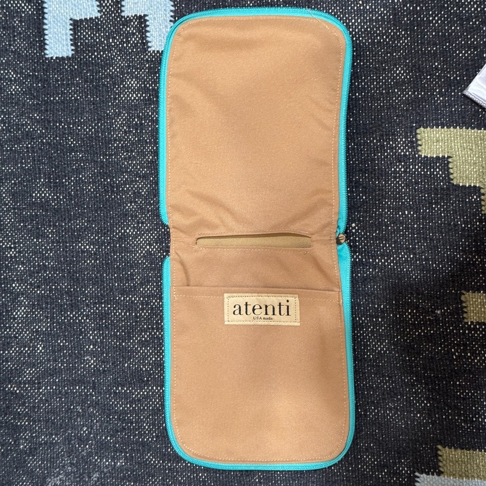 Atenti Circular Needle Case with Insert, Rambla Suzani Paisley Pattern