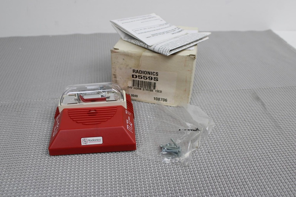 RADIONICS Horn / Strobe Fire Security Alarm RED D559S